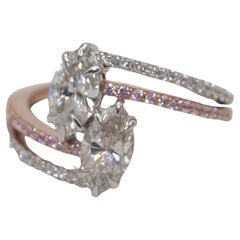 14k Gold Ring Certified Moissanite Diamond rose gold yellow gold ring