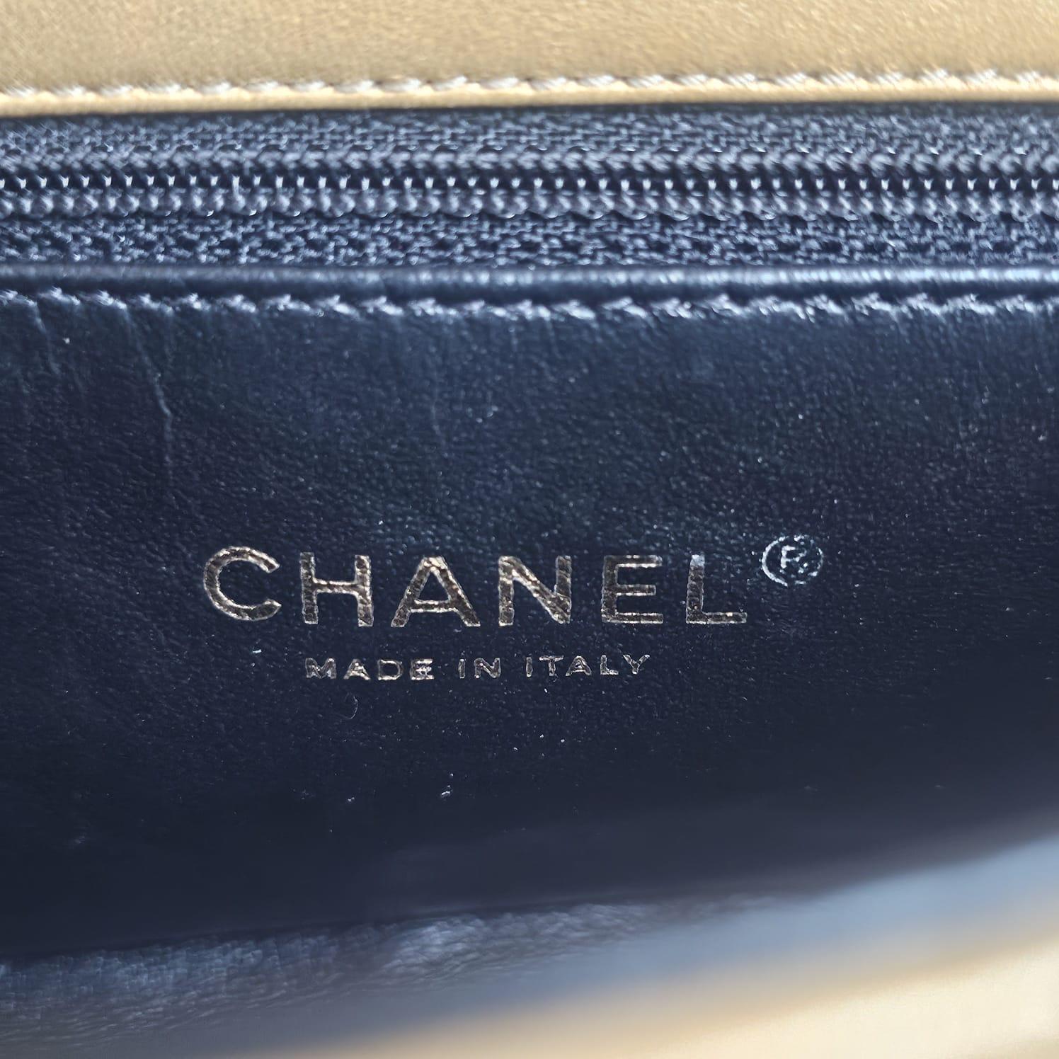 Raro medaglione di monete in pelle di vitello invecchiata Mini Classic Flap Bag in vendita 10