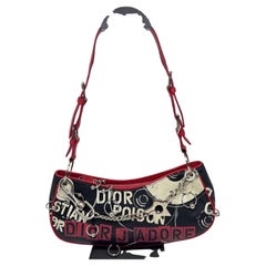 Rare Christian Dior John Galliano Black Hardcore Piercing Shoulder Pochette