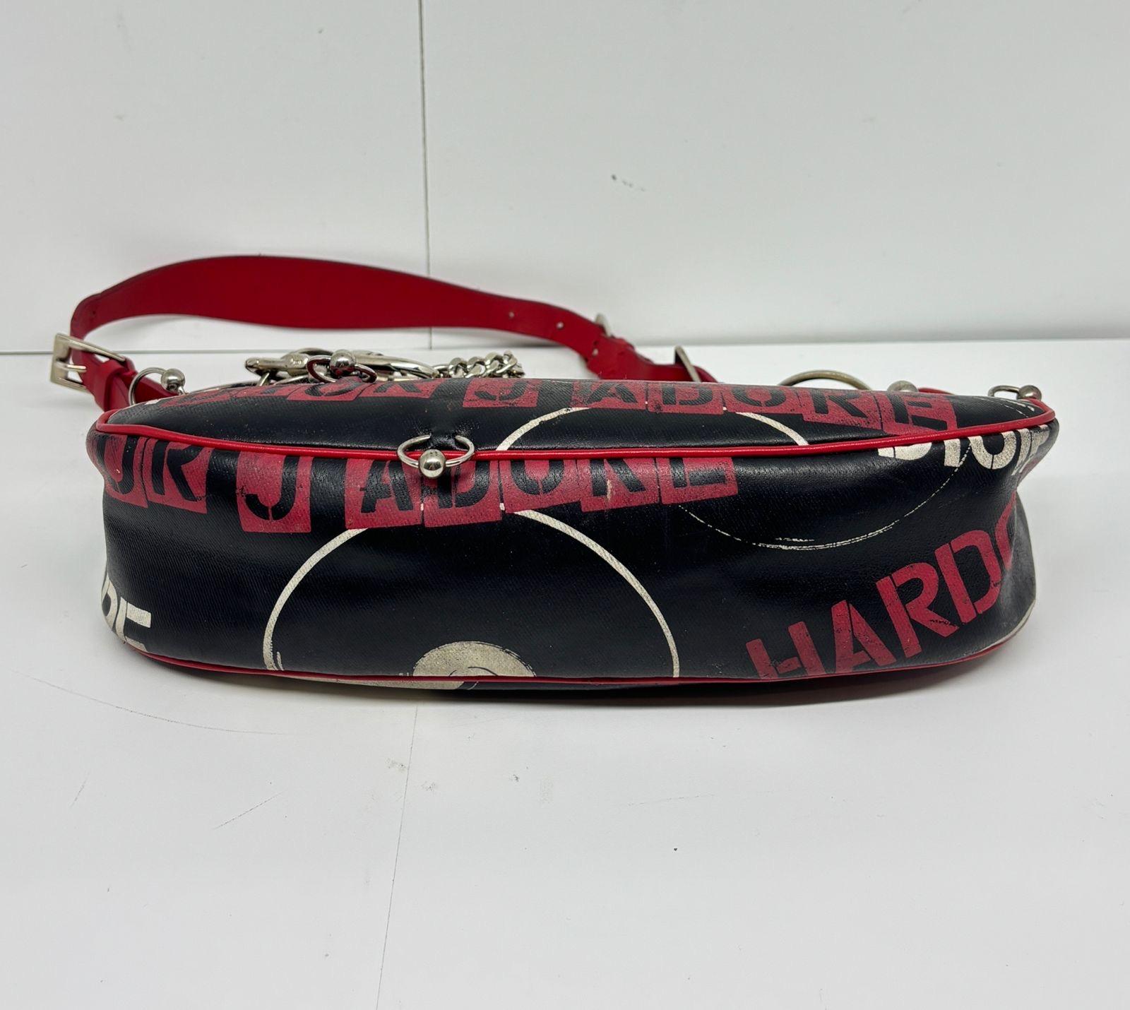 Rare Christian Dior John Galliano Black Hardcore Piercing Shoulder Pochette en vente 7