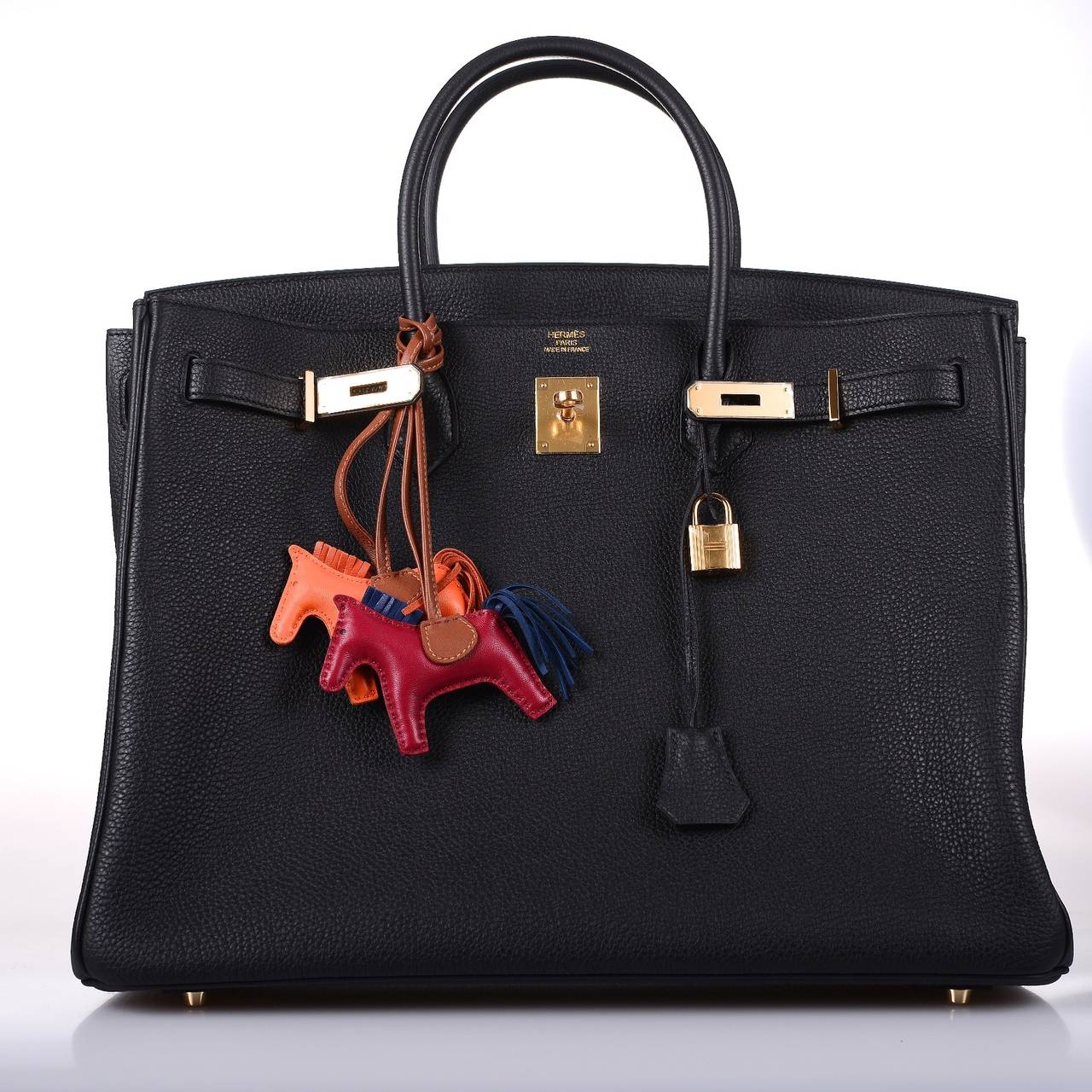 URBAN LEGEND! HERMES BIRKIN BAG BLACK 40cm WITH TOGO GOLD HARDWARE For Sale 2