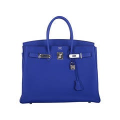 HERMES BIRKIN BAG 35cm BLUE ELECTRIC 35CM OMGGGG