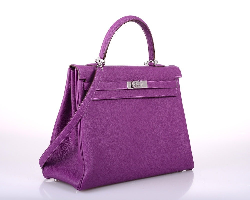 Women's HERMES KELLY BAG 35cm ANEMONE WITH PALL HARDWARE JaneFinds