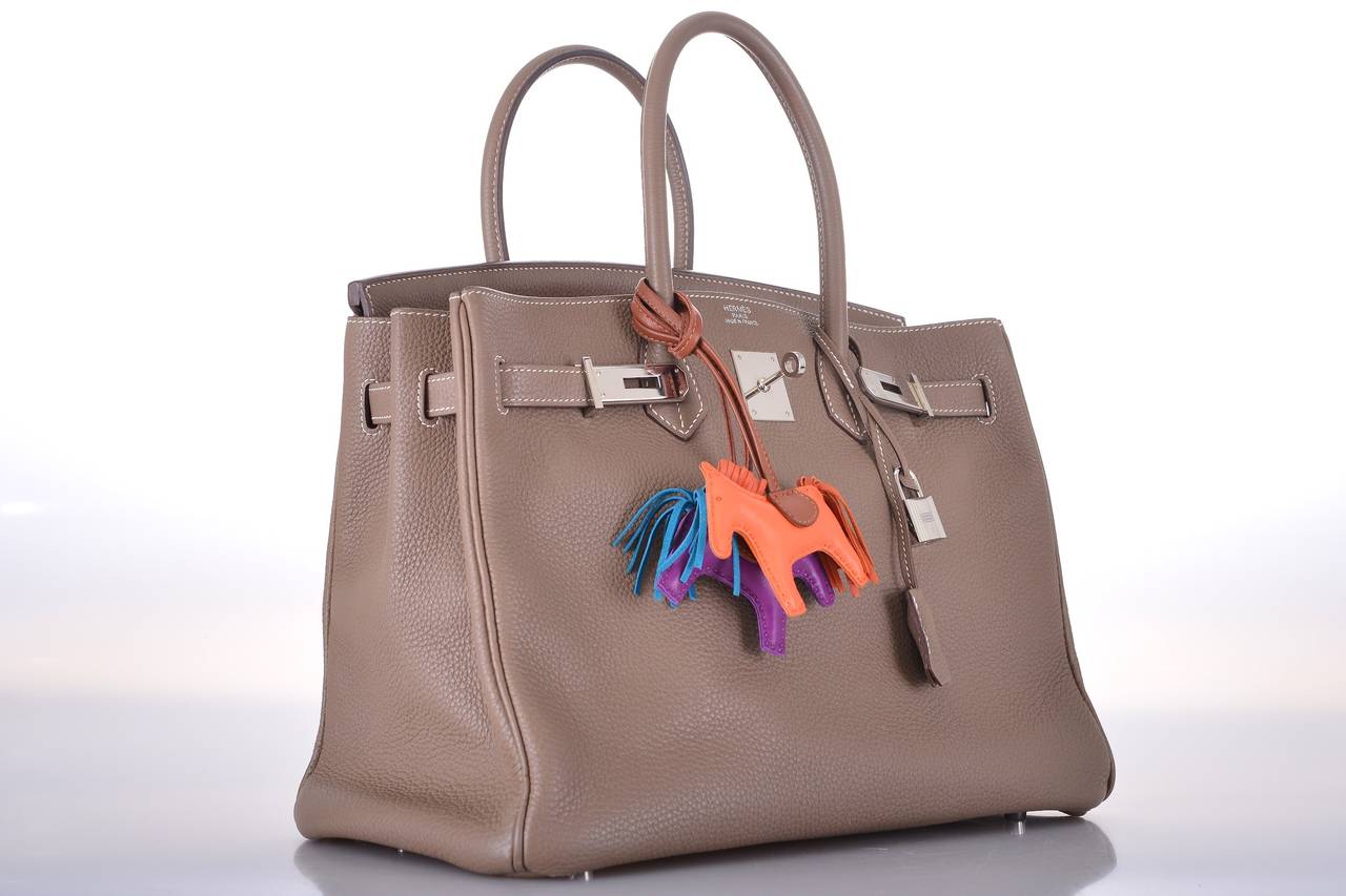MY GO TO FAVE ALWAYS HERMES BIRKIN BAG ETOUPE 35cm TOGO PALLADIUM In Excellent Condition In NYC Tri-State/Miami, NY