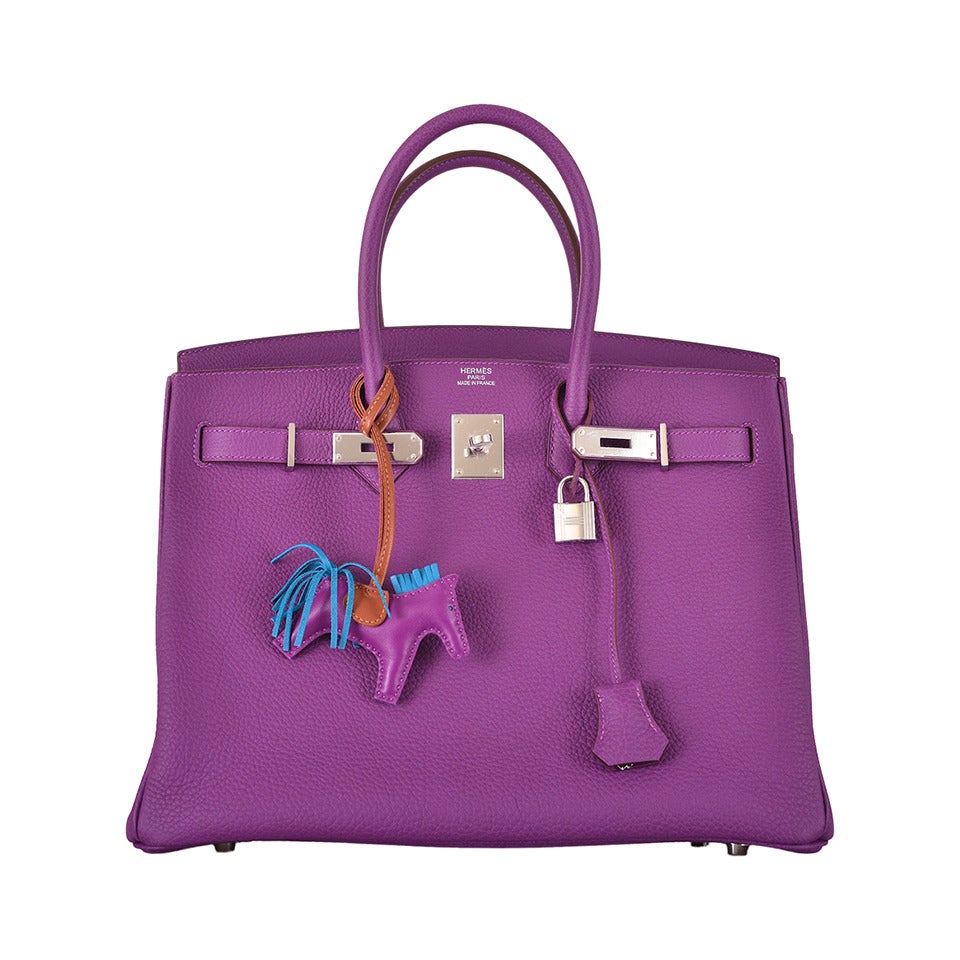 HERMES KELLY BAG 35cm ANEMONE WITH PALL HARDWARE JaneFinds