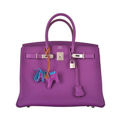 HERMES KELLY BAG 35cm ANEMONE WITH PALL HARDWARE JaneFinds