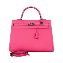 VERY SPECIAL HERMES KELLY BAG 35cm ROSE TYRIEN EPSOM LEATHER