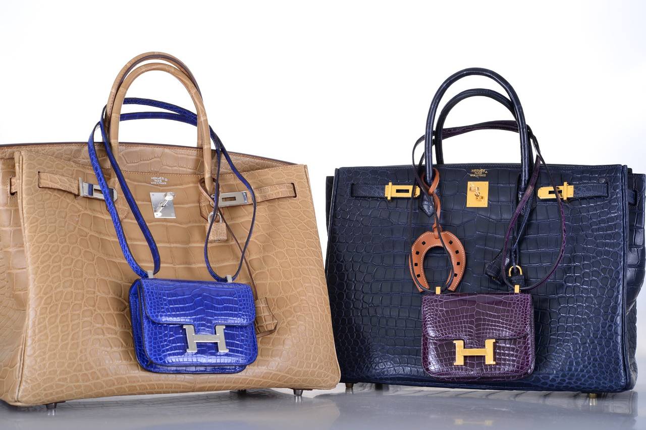IMPOSSIBLE FIND! HERMES CONSTANCE Bag ALLIGATOR CASSIS MICRO MINI at ...