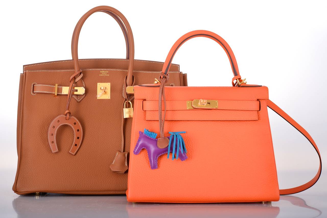 hermes orange handbag kelly  