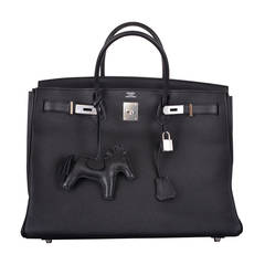 STUNNING FIND HERMES BIRKIN BAG BLACK 40 cm PHW TOGO