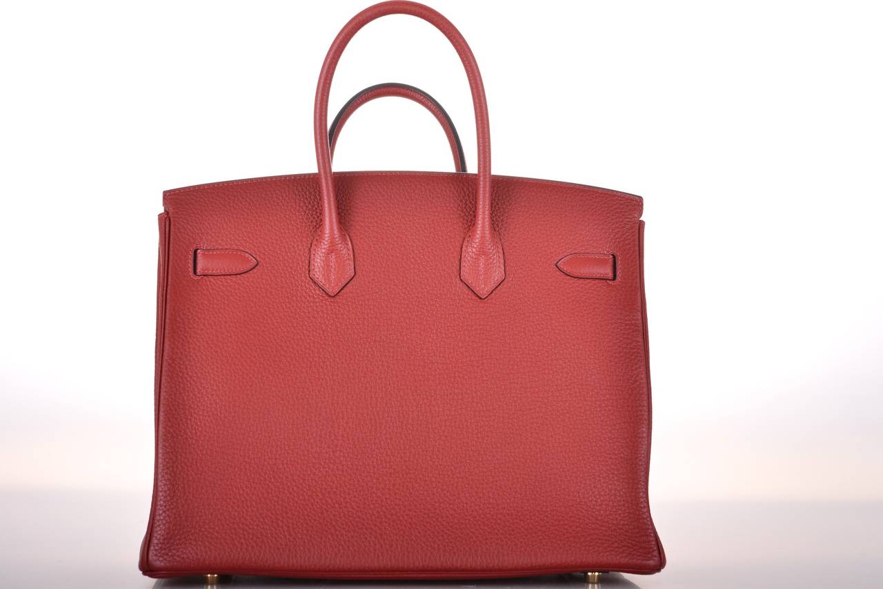 GOT IT! HERMES BIRKIN Bag 35CM ROUGE H CLASSIC WITH GOLD HARDWARE 3