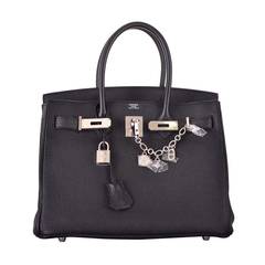 SUPAFIND! HERMES BIRKIN BAG 30cm BLACK WITH PALLADIUM HARDWARE LOVE!!