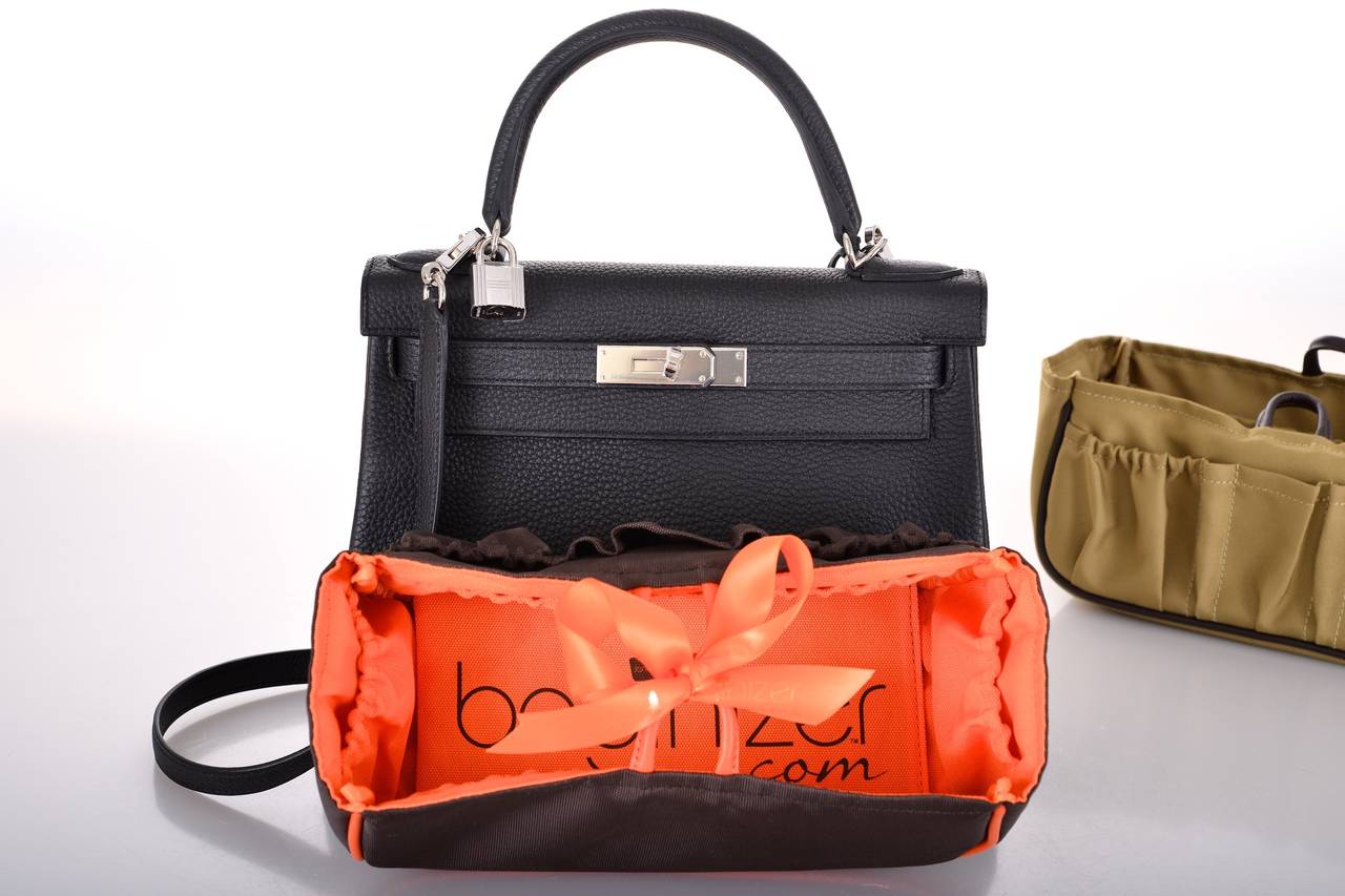 hermes black togo kelly bag  