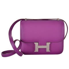 HERMES CONSTANCE 18cm ANEMONE WITH PALLADIUM HARDWARE AMAZING COLOR! JaneFinds
