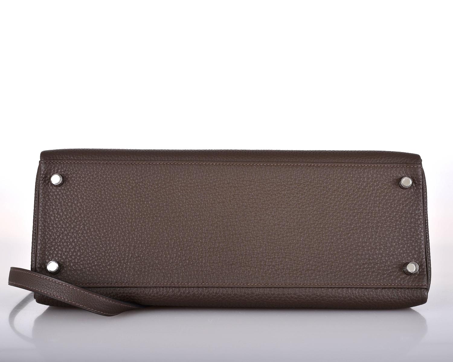 HERMES KELLY BAG 35CM ECORCE BROWN WITH PHW TOGO JaneFinds at 1stdibs