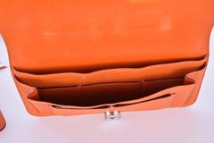 Hermes Dogon wallet pre-loved orange with palladium JaneFinds