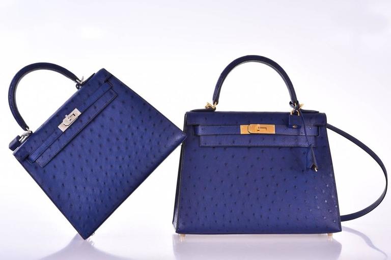 Hermès Kelly Depeches 25 Bleu Saphir Palladium Hardware – The Luxury Shopper