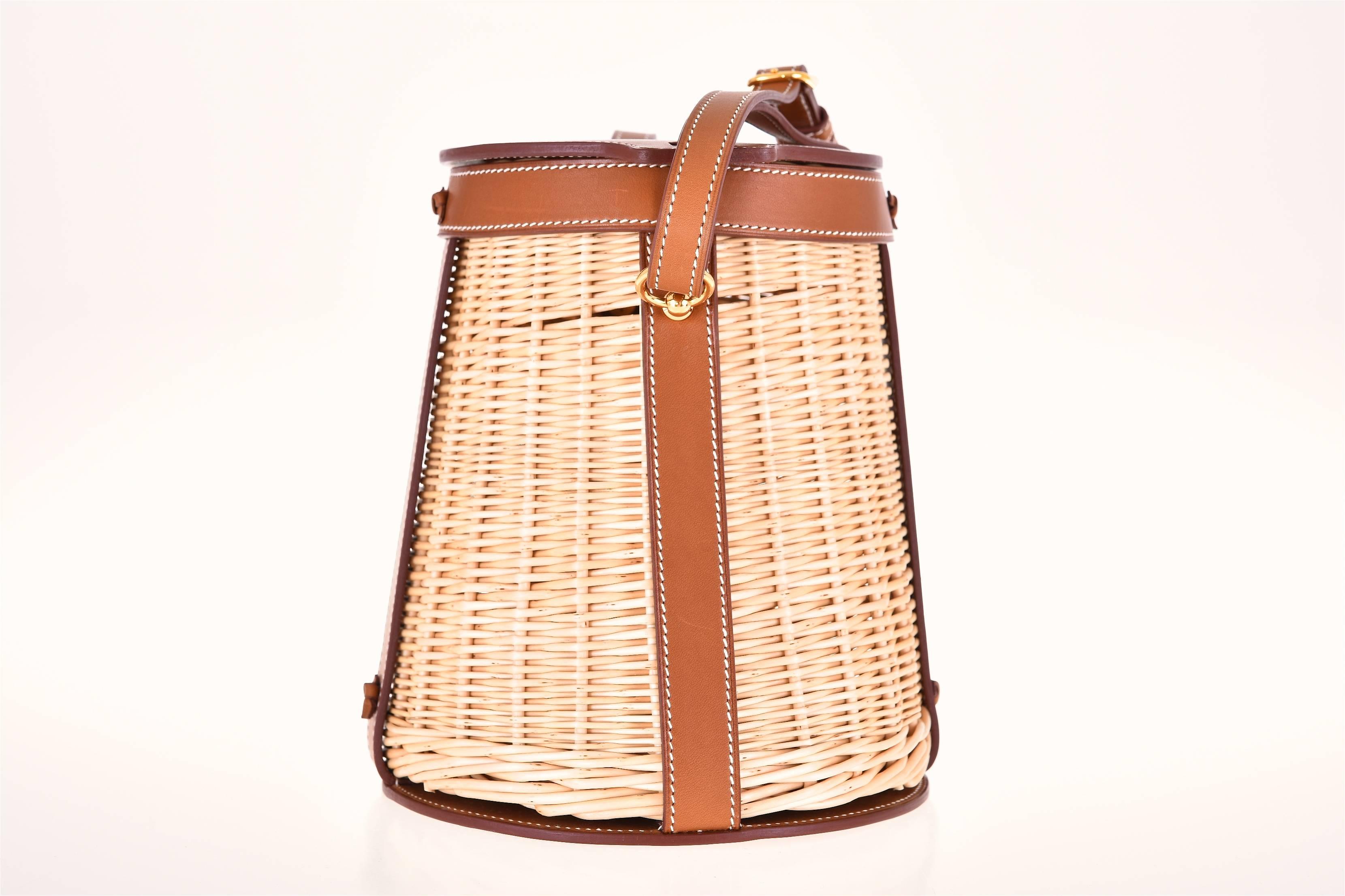 hermes wicker bag