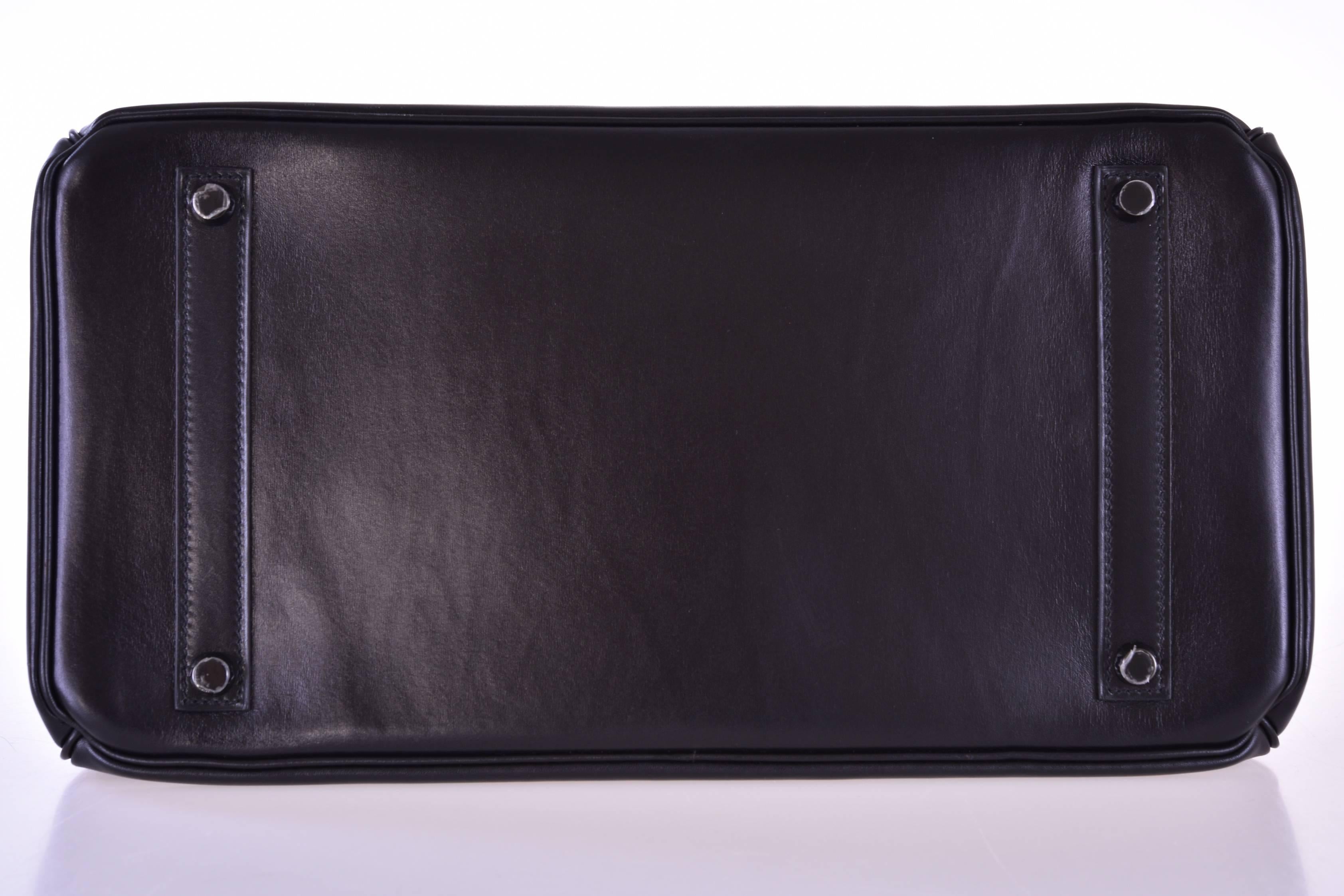 Women's or Men's Hermes So-Black Birkin Bag 35cm Black Box Black Hardware Collectors JaneFinds
