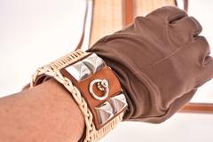 Limited Edition Hermes Farming Picnic Ocier Wicker & Barenia CDC Bracelet