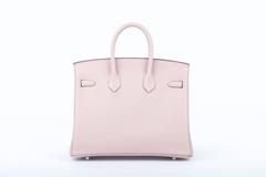 Hermes Birkin Bag 25cm Glycine Shade of gorgeous Lavender PHW JaneFinds