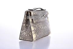 Urban Legend Hermes Kelly Pochette Clutch Cut Ombre Lizard