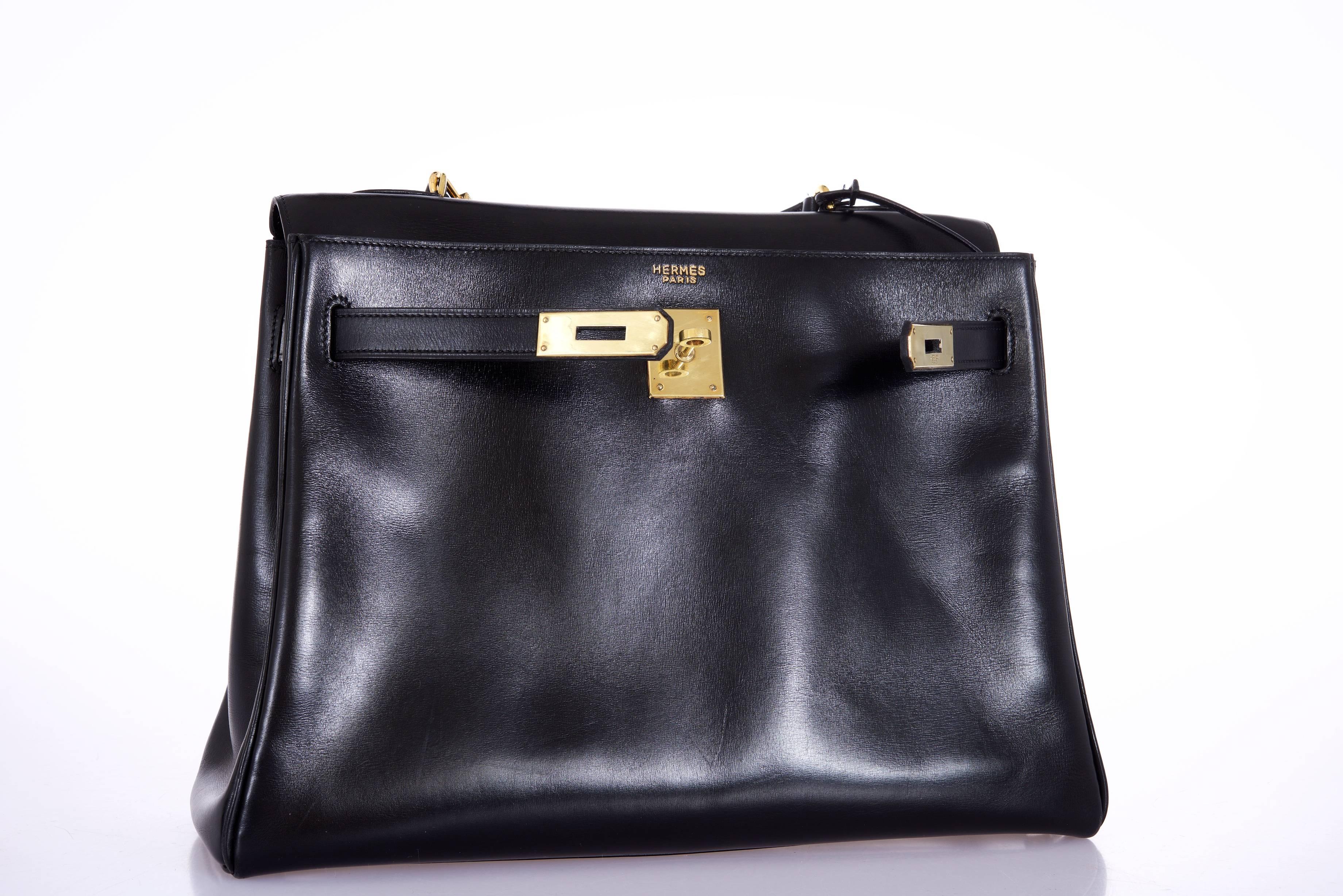 HERMES Kelly Bag 32cm Box with Gold hardware Stunning combo 4