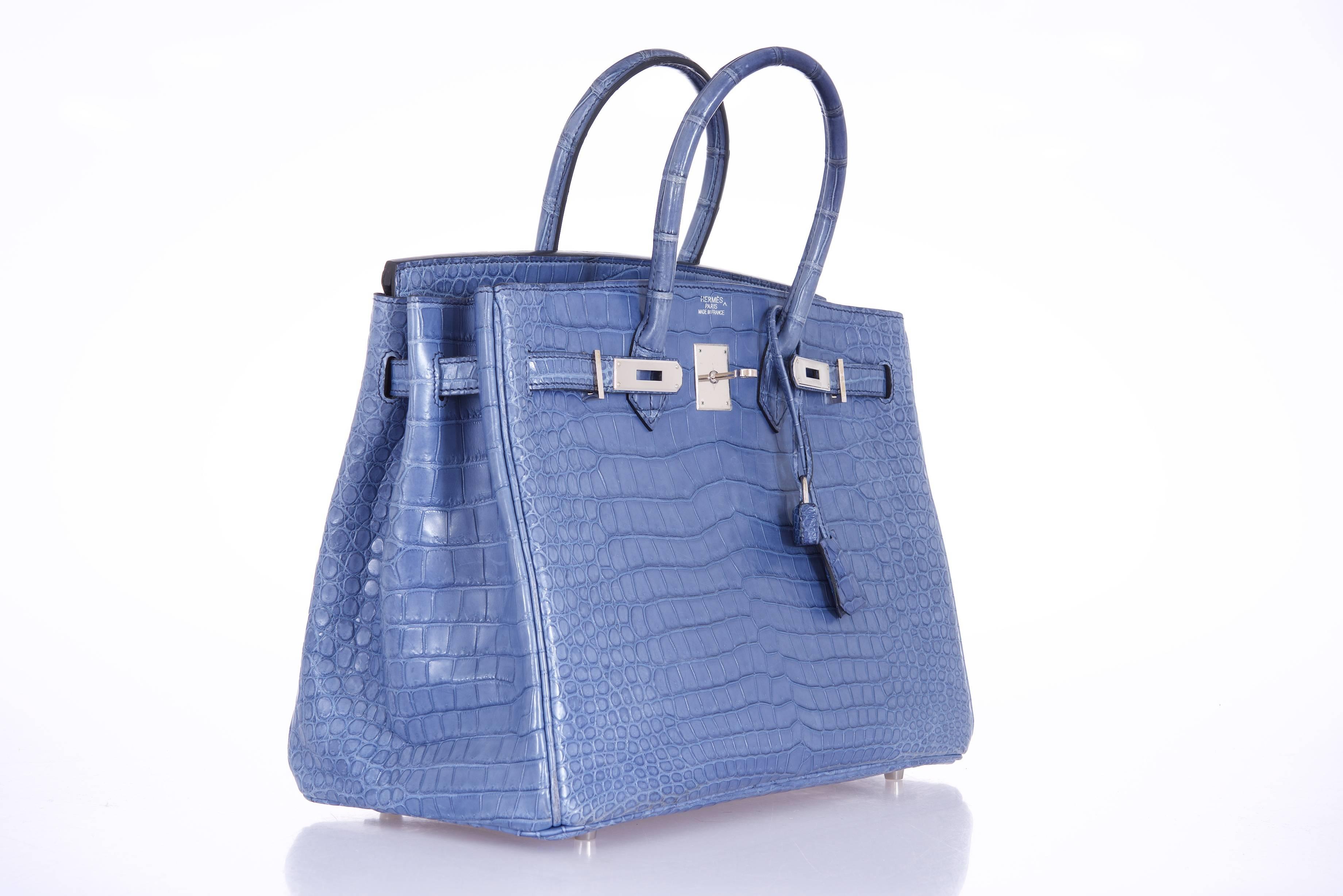 
Hermes Birkin Bag 35cm Bleu Brighton 
 