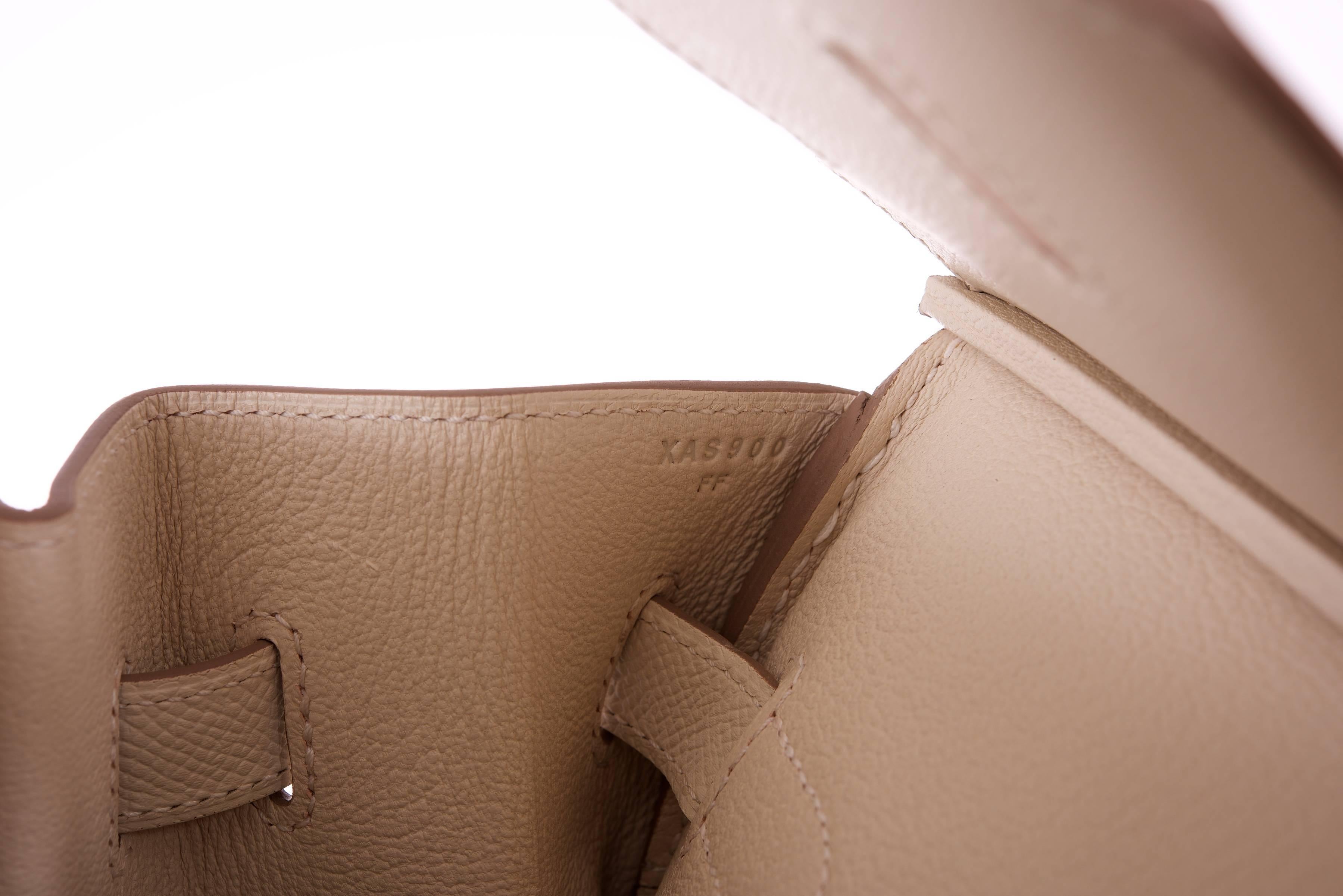 Hermes 35cm Birkin Craie Epsom Leather off White Ghw For Sale 2