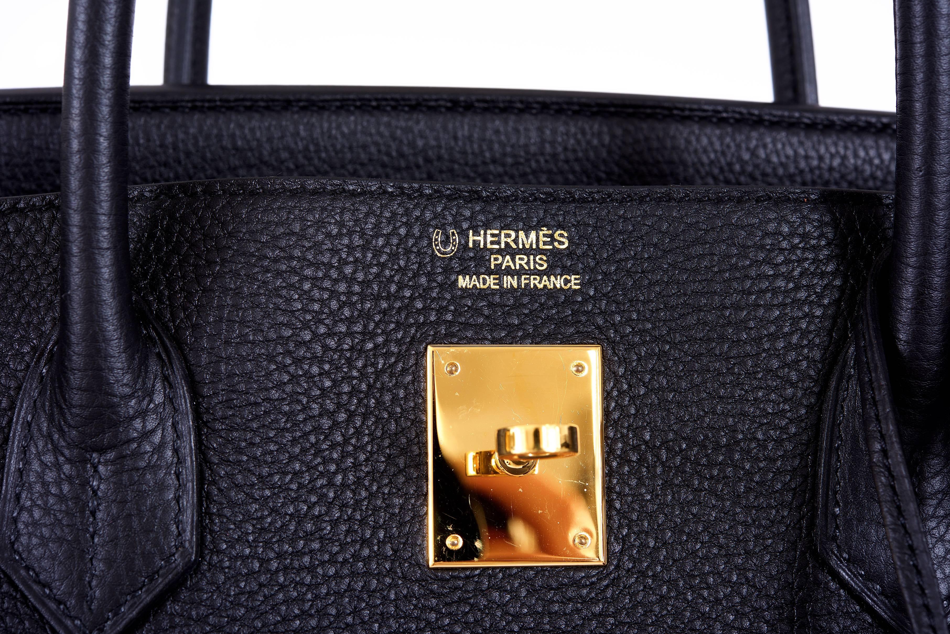 Hermes Birkin 40cm Black With Blue Electric Gold Hardware Two Tone Special Order For Sale 4