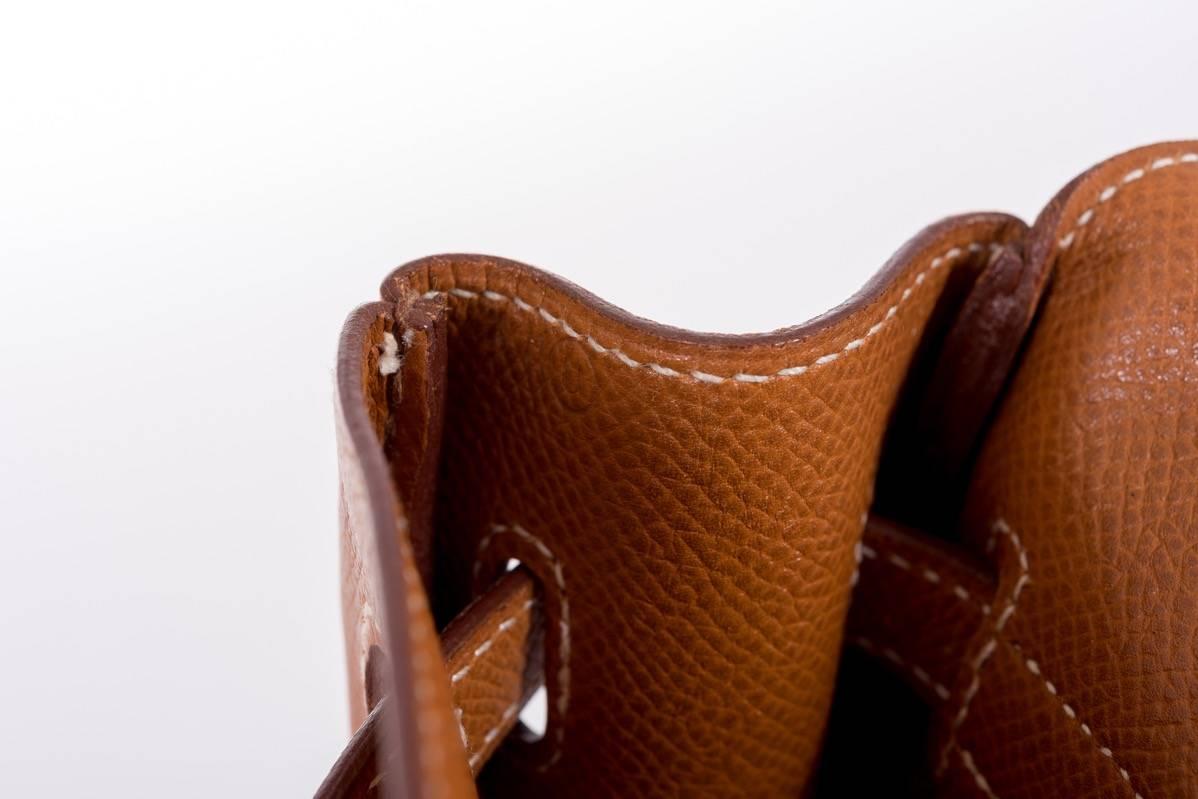 Women's or Men's Vintage Hermes Kelly Pochette Clutch Gold Convertible Belt bag