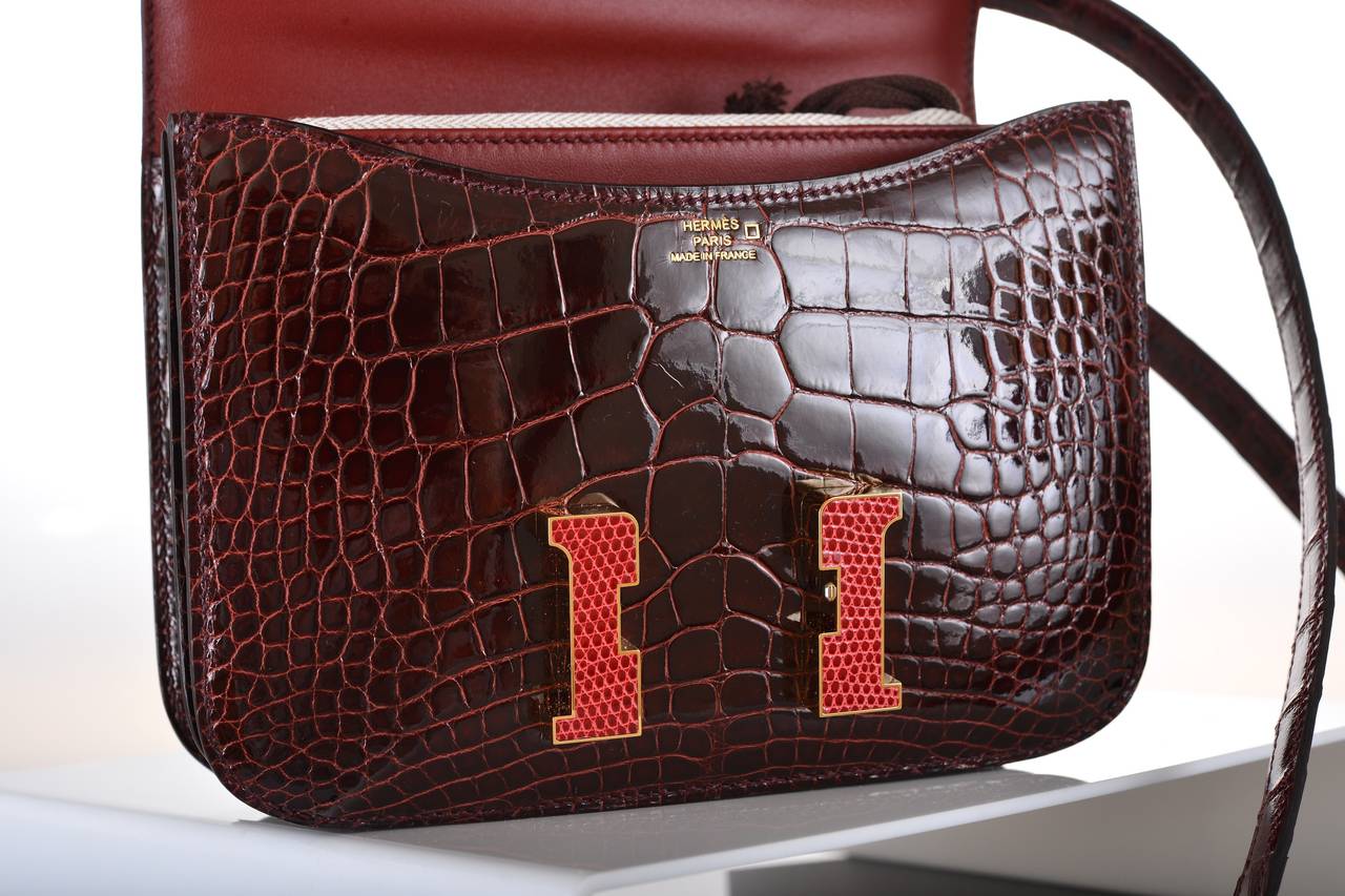 hermes constance crocodile mini bag  