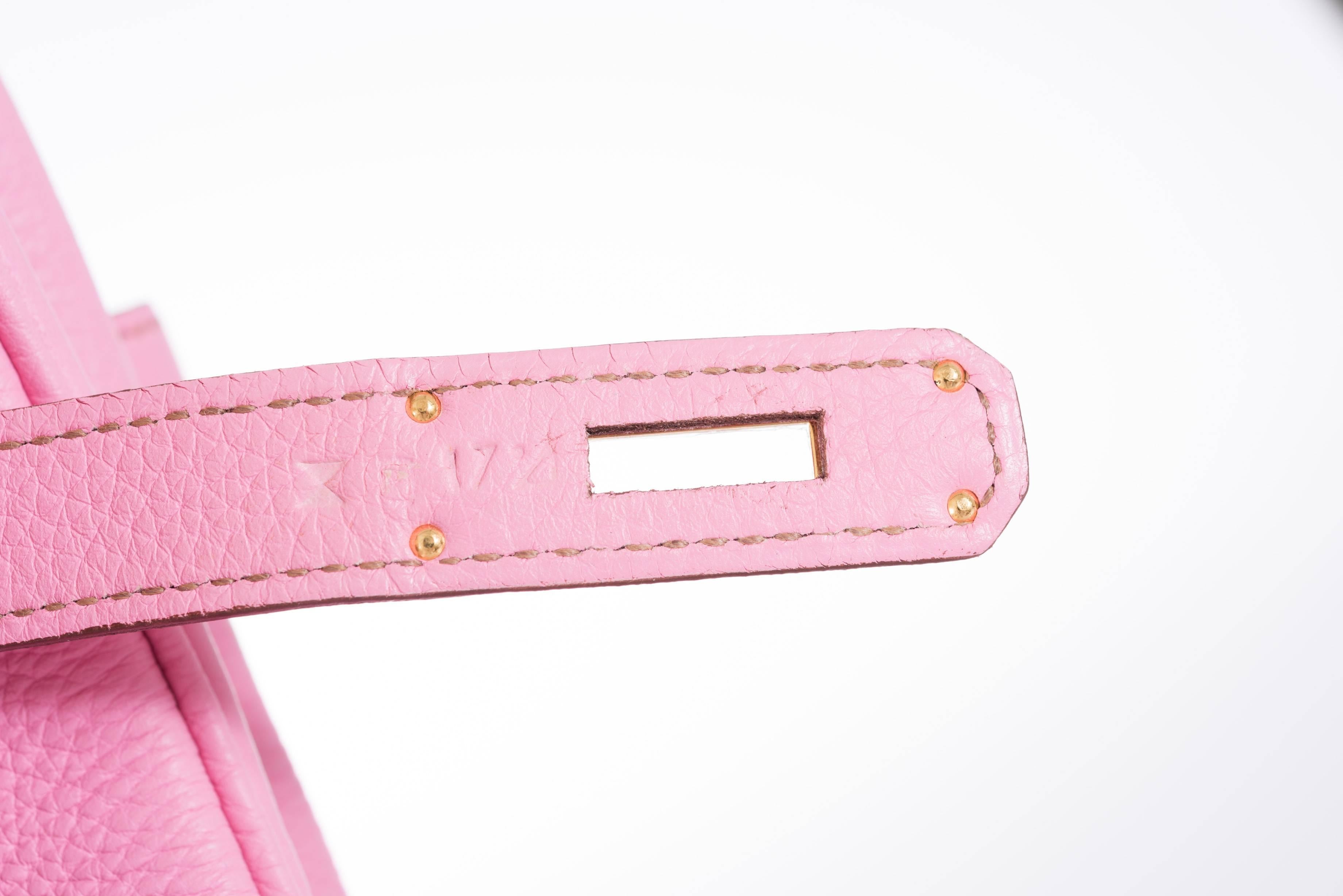 Hermes Birkin 35 Bubblegum 5P Pink Gold Hardware • Collectors Call For Sale 3
