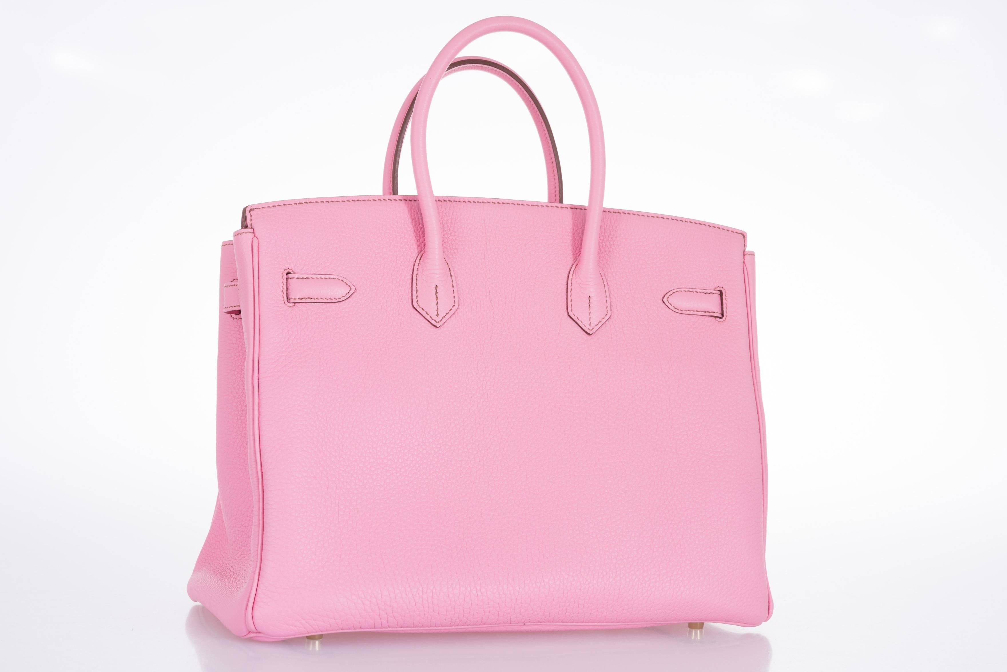 hermès bubblegum pink 5p togo birkin 35 palladium hardware