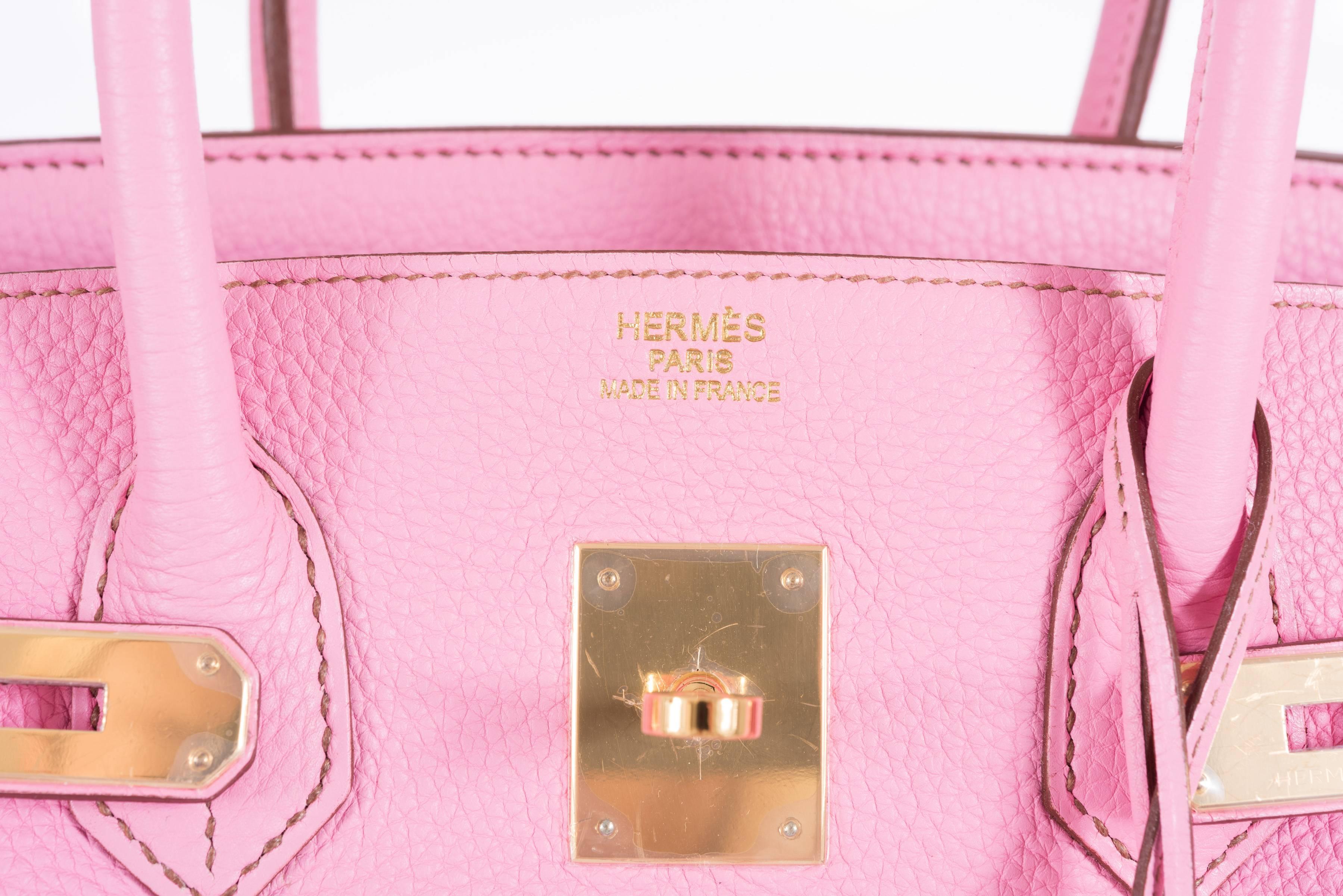 Hermes Birkin 35 Bubblegum 5P Pink Gold Hardware • Collectors Call In New Condition For Sale In NYC Tri-State/Miami, NY