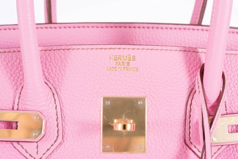 Hermes Birkin 35 Bubblegum 5P Pink Gold Hardware • Collectors Call For Sale  at 1stDibs  5p pink hermes, hermès bubblegum pink 5p togo birkin 35  palladium hardware, 2010, pink womens handbag, birkin bubblegum pink