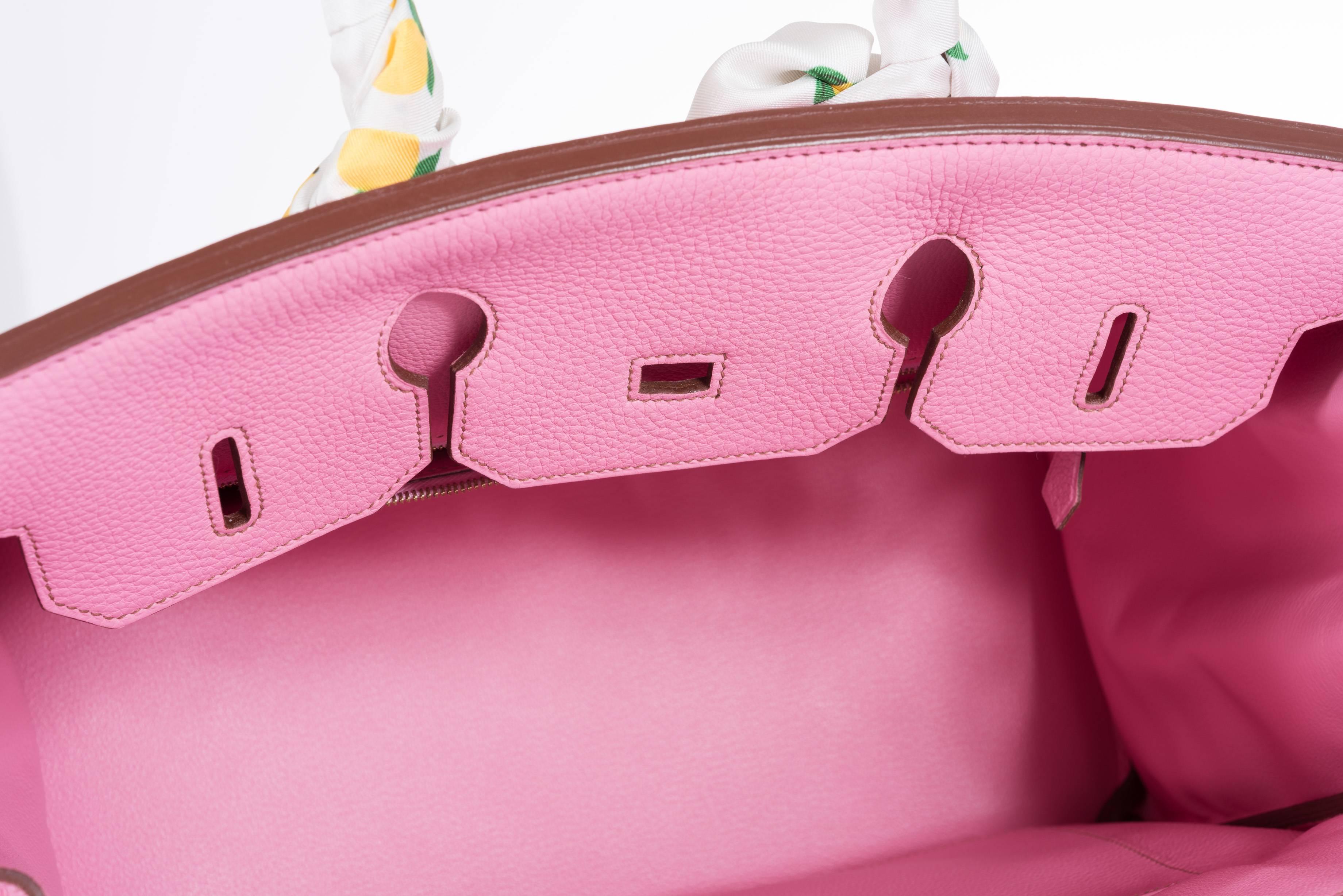 Hermes Birkin 35 Bubblegum 5P Pink Gold Hardware • Collectors Call For Sale 2