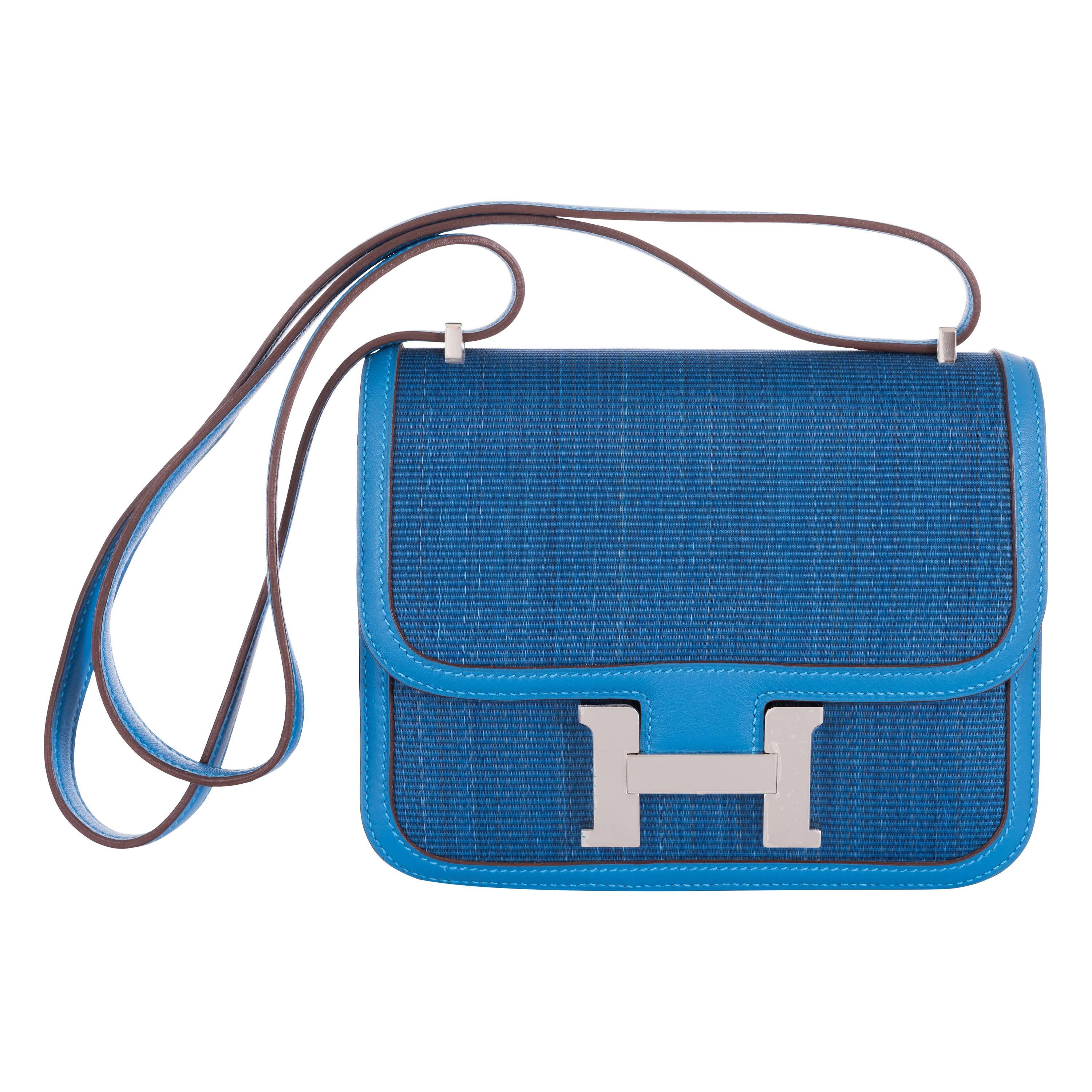 Hermes Constance 18 Special Edition Mykonos And Blue Thalassa Crinoline For Sale
