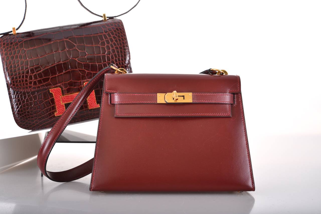 JANEFINDS HERMES KELLY ROUGE H 20cm KELLY CLUTCH POCHETTE VINTAGE ...