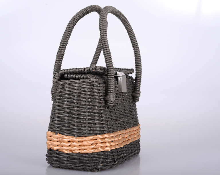Women's HAMPTONS MUST CHANEL VINTAGE BAG Super RARE WICKER STRAW