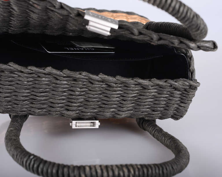 HAMPTONS MUST CHANEL VINTAGE BAG Super RARE WICKER STRAW 2