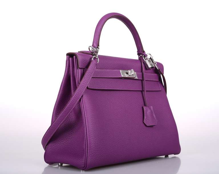 INLOVE HERMES KELLY BAG 32cm ANEMONE WITH PALL HARDWARE 1