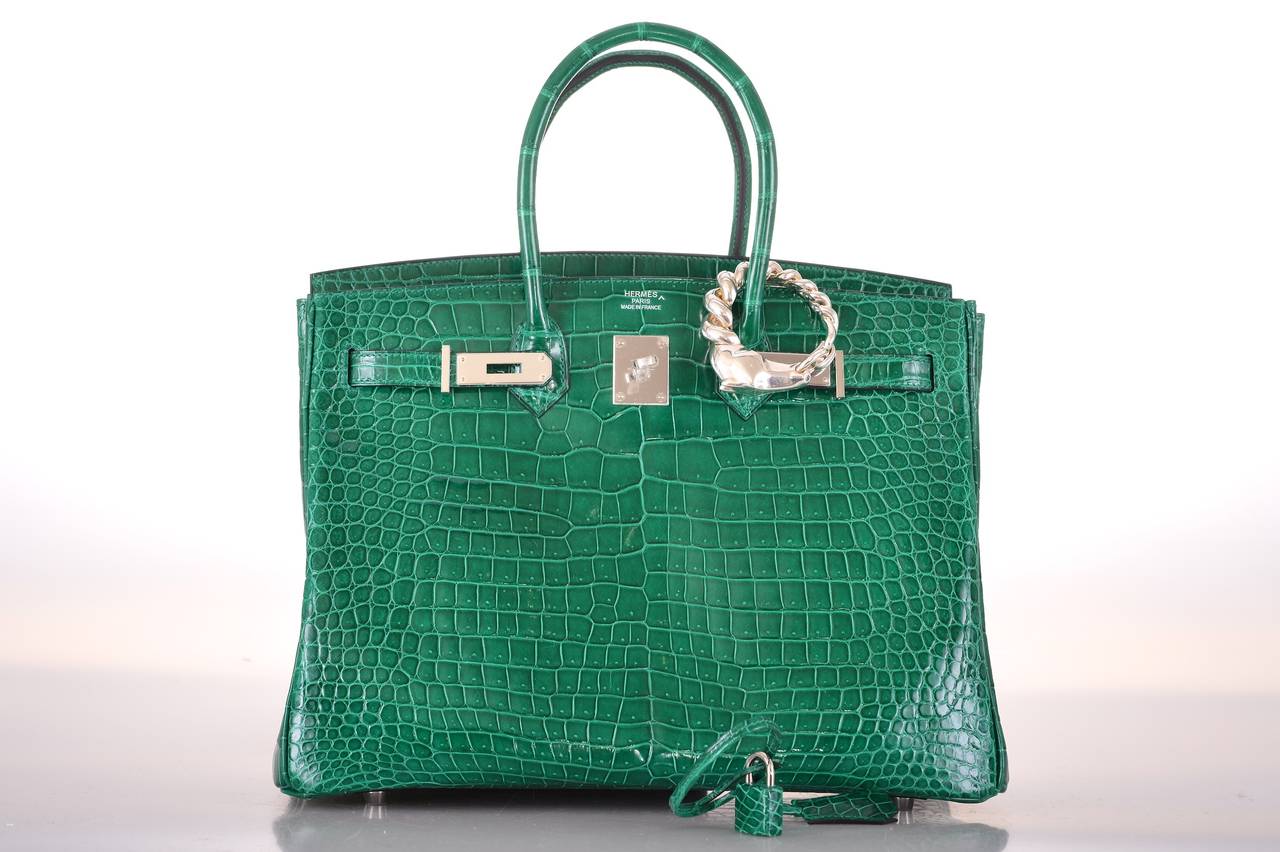 green crocodile birkin