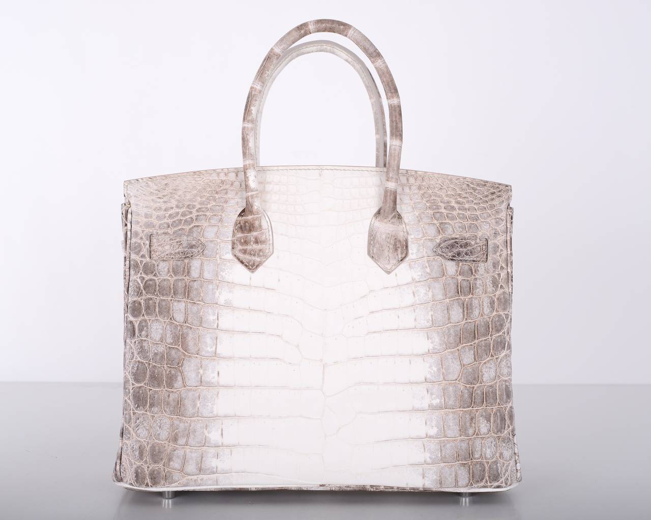 HERMES BIRKIN BAG 25cm HIMALAYAN WHITE NILO CROCODILE JaneFinds In Excellent Condition In NYC Tri-State/Miami, NY