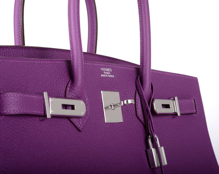 Women's BEST COLOR ! HERMES BIRKIN BAG 35cm ANEMONE WITH PALL HARDWARE For Sale