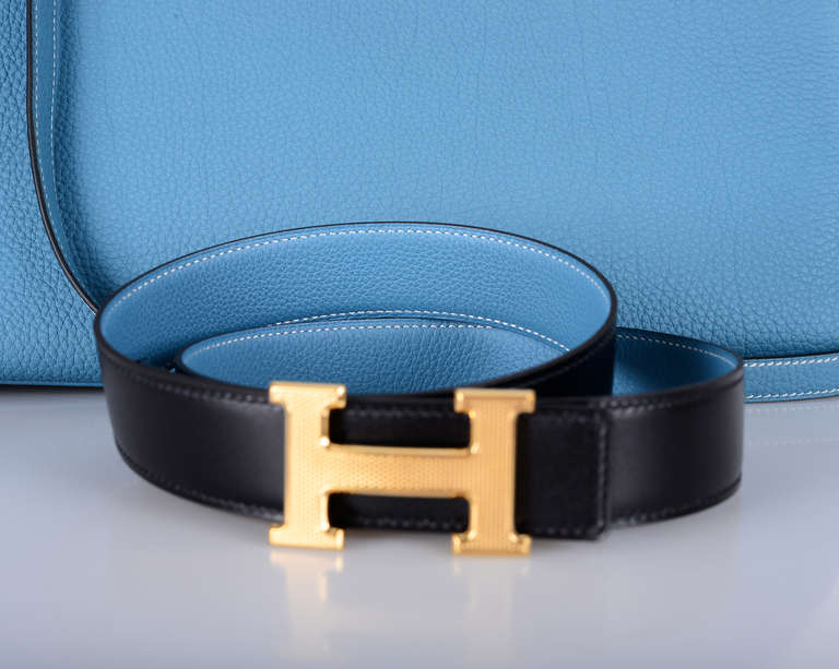 HERMES KELLY BAG 35cm BLUE JEAN TOGO GOLD HARDWARE JaneFinds 6