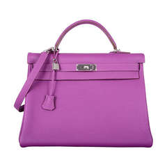 ITS HERE! HERMES KELLY BAG 40cm ANEMONE WITH PALL HARDWARE