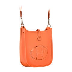 HERMES EVELYNE TPM MINI HOT ORANGE WITH REMOVABLE AMAZONE STRAP JaneFinds