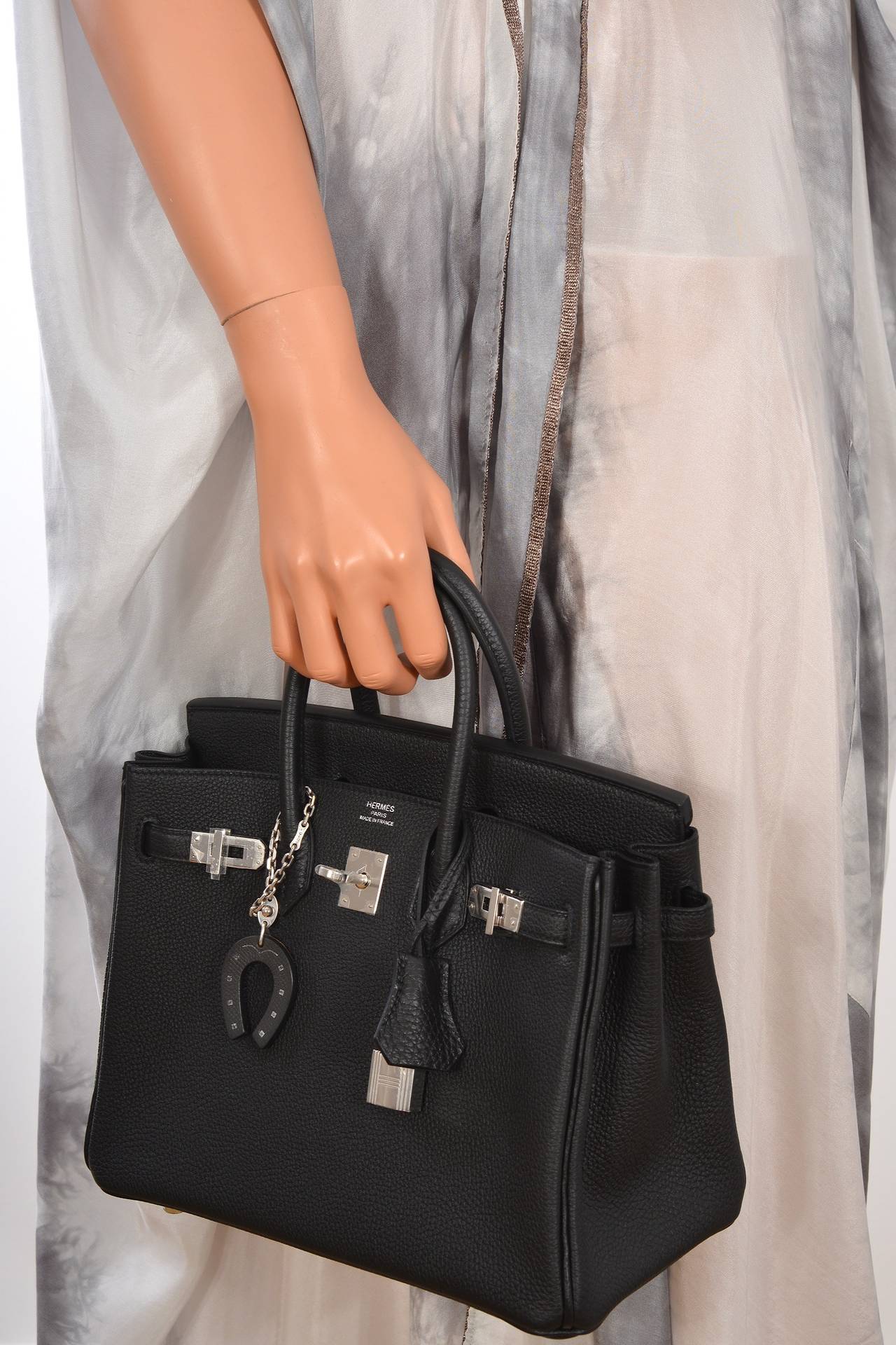 Black Hermes Birkin 25 with Palladium Hardware –