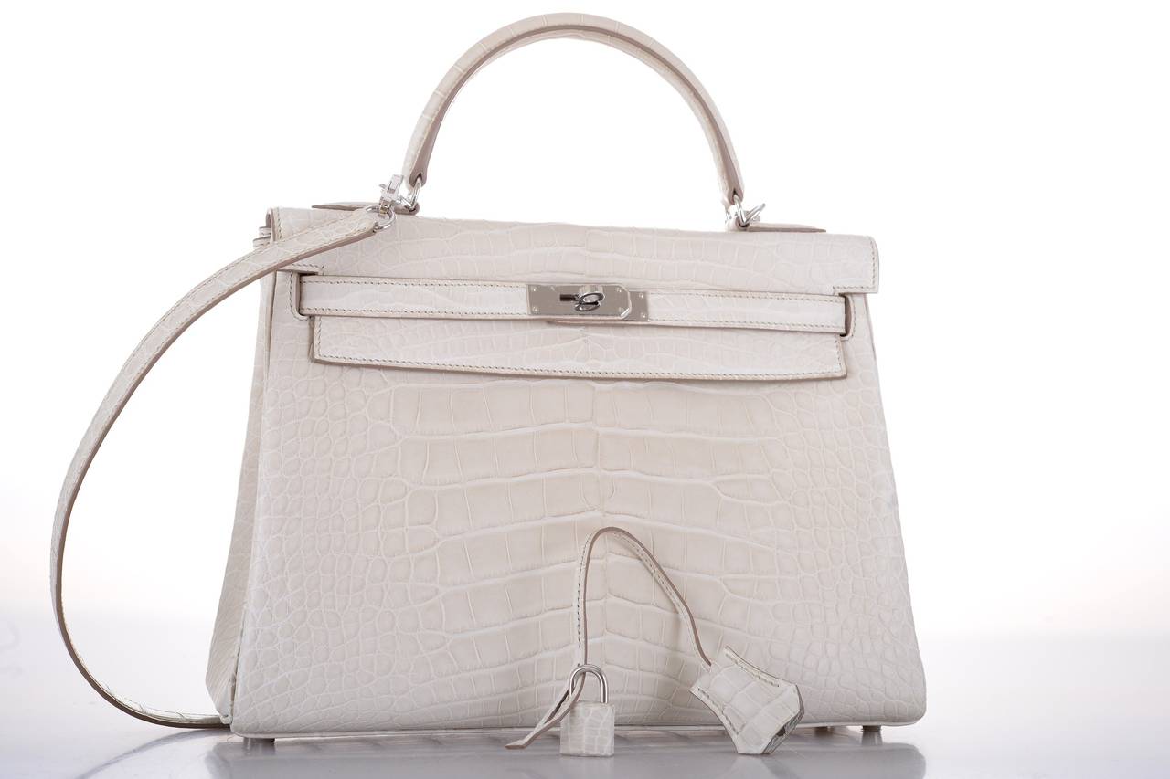 hermes beton matte alligator white togo